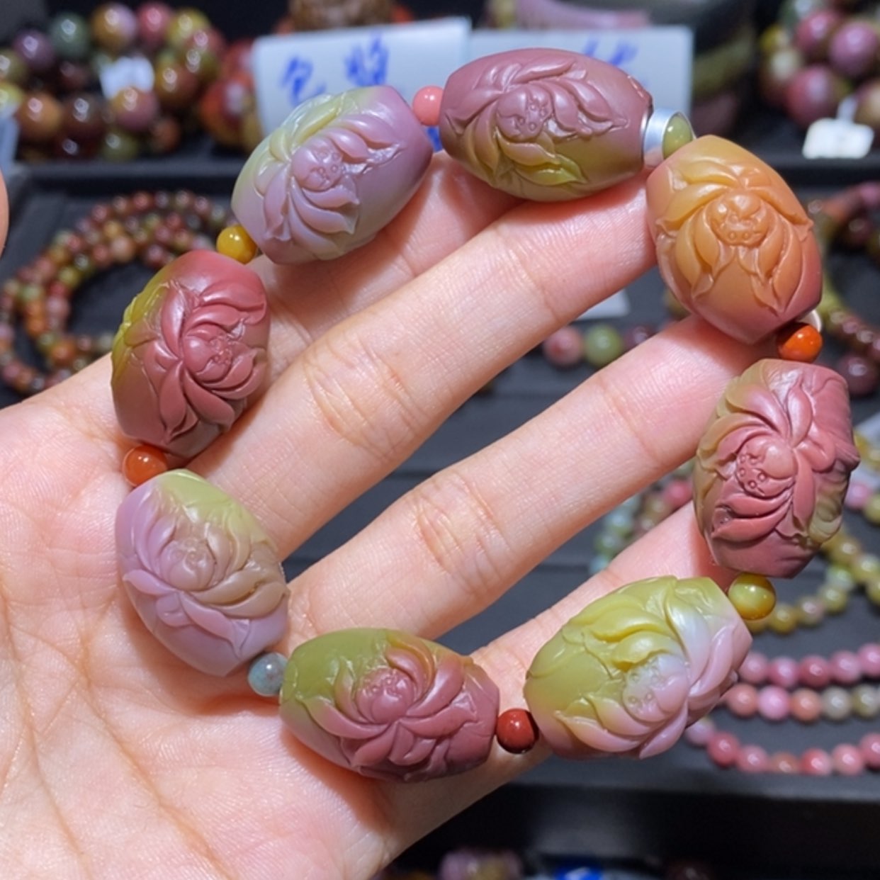 【闪购商品】未镶嵌手链玛瑙/玉髓盐源玛瑙西瓜桶珠