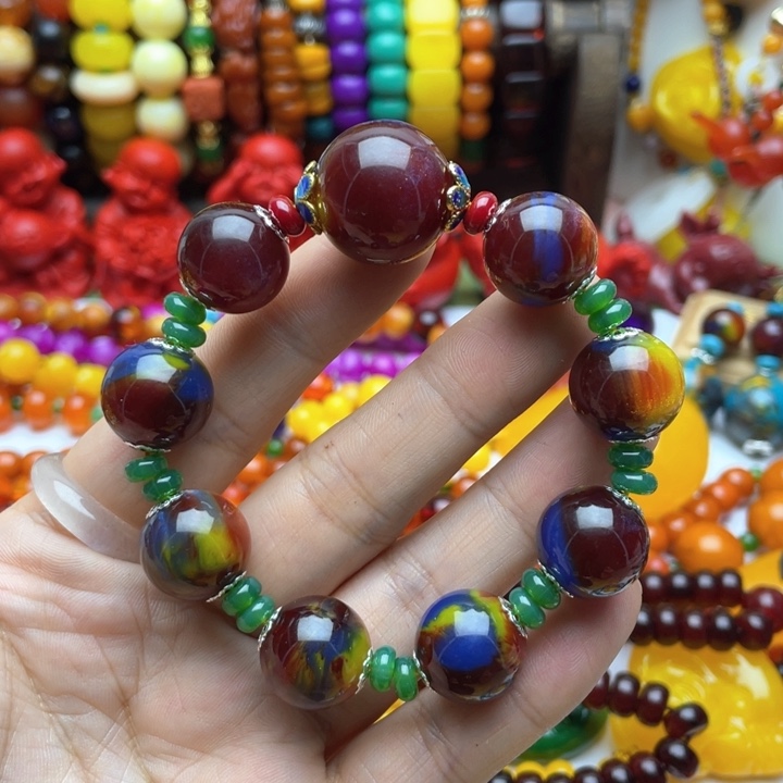 树脂制品刘*玲3号彩色手串