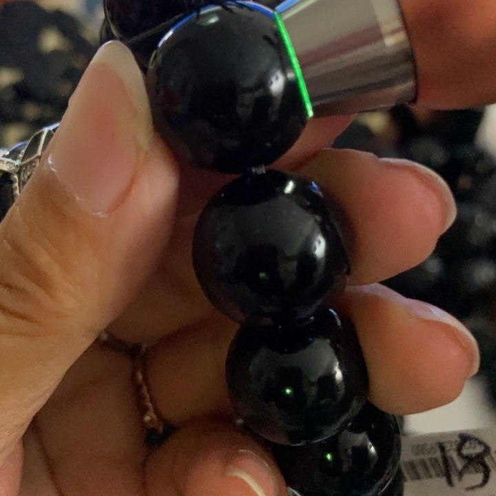 *****翡翠未镶嵌手链墨翠18