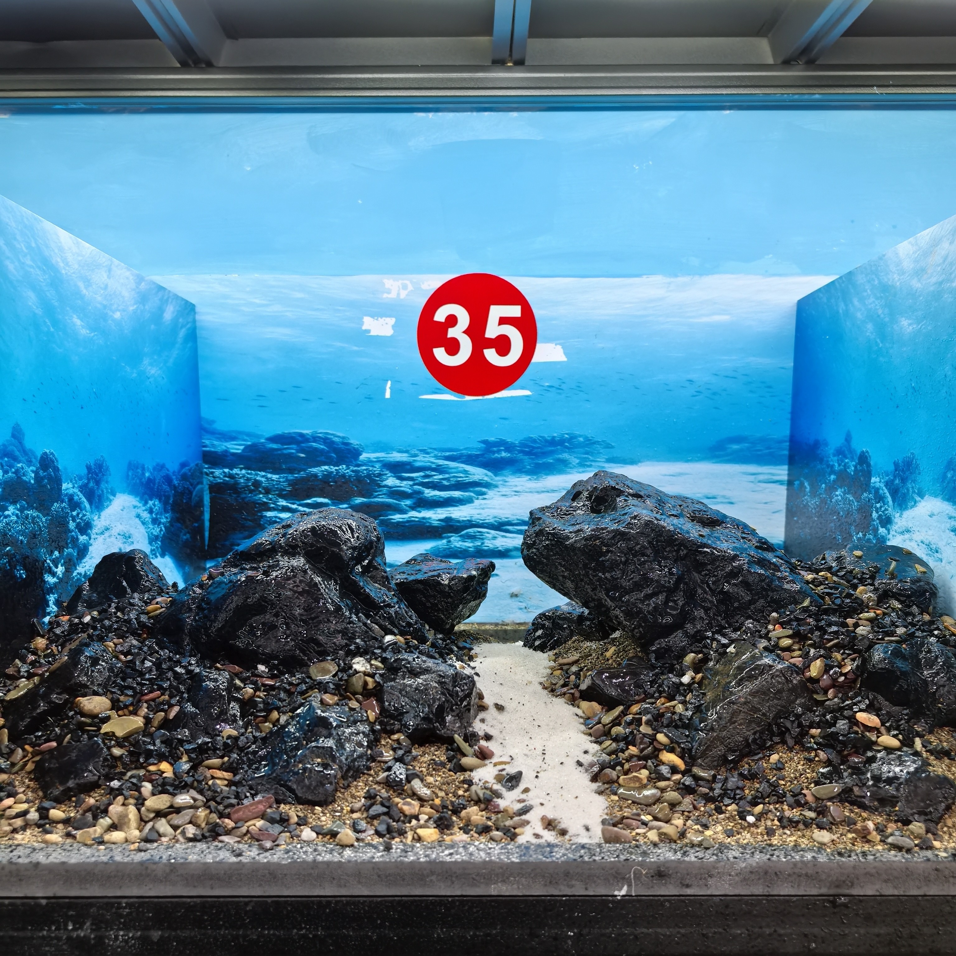 【鱼缸造景】黑金峡谷溪流石适合50/30用一物一拍