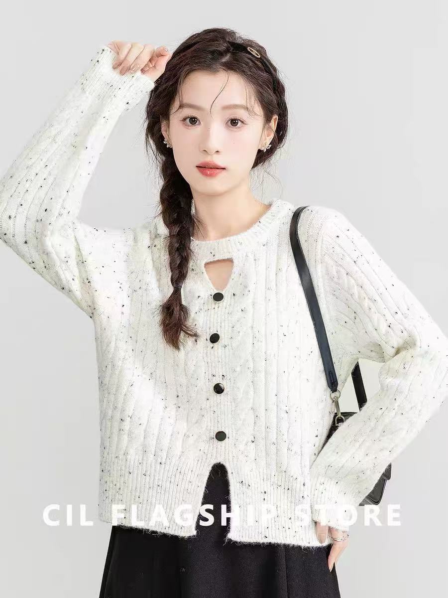 韩版休闲冬款百搭针织毛衫女式毛衣