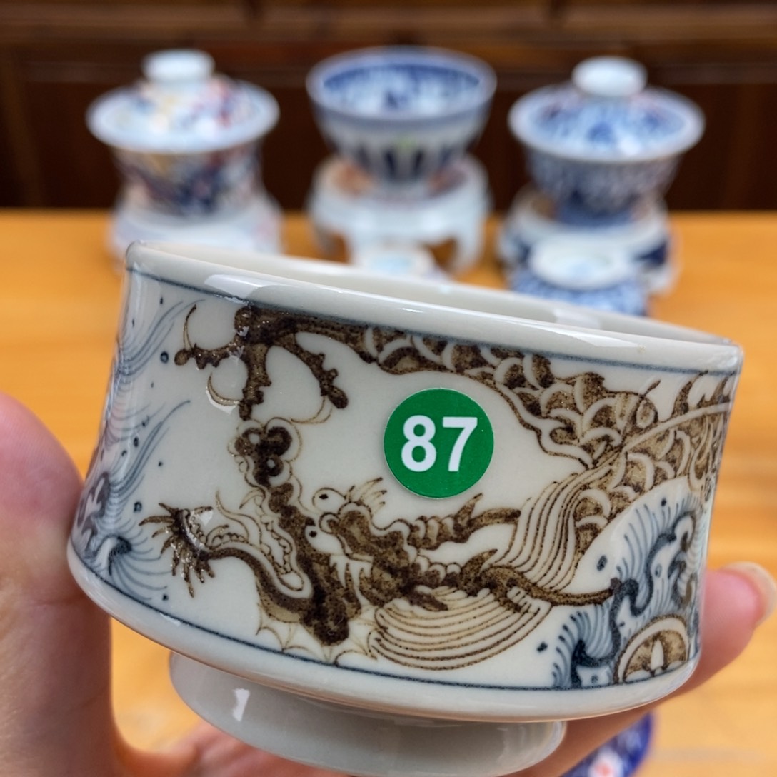 手绘现代茶具非古董