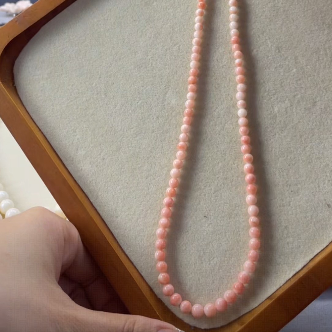 天然宝石红珊瑚项链