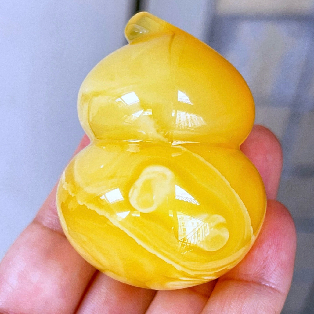 焦皮料妖花蜡立体大葫芦