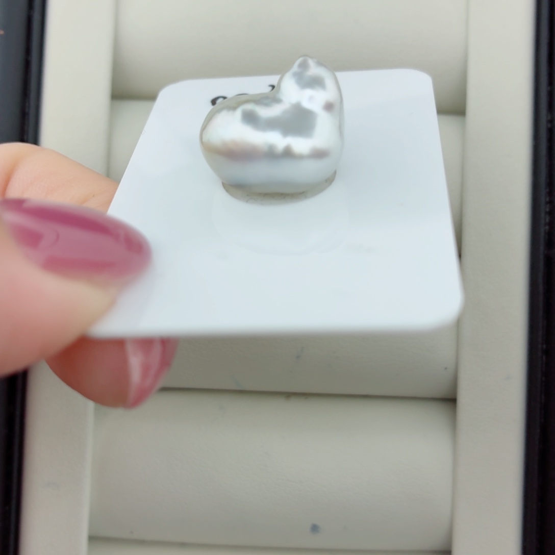 海水珍珠裸珠海水珍珠大溪地铂金灰keshi裸珠