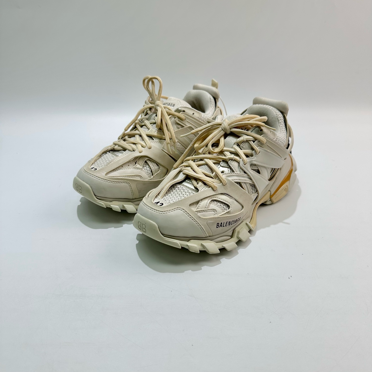 95新 Balenciaga/巴黎世家 42码 米白Track1.0老爹鞋 SY0925