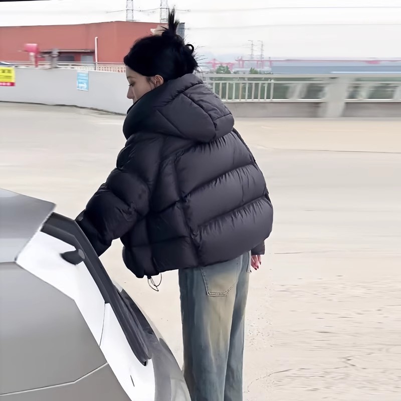 棉服女款爆款2025新款棉衣短款宽松冬季外套反季清仓女装黑色棉袄