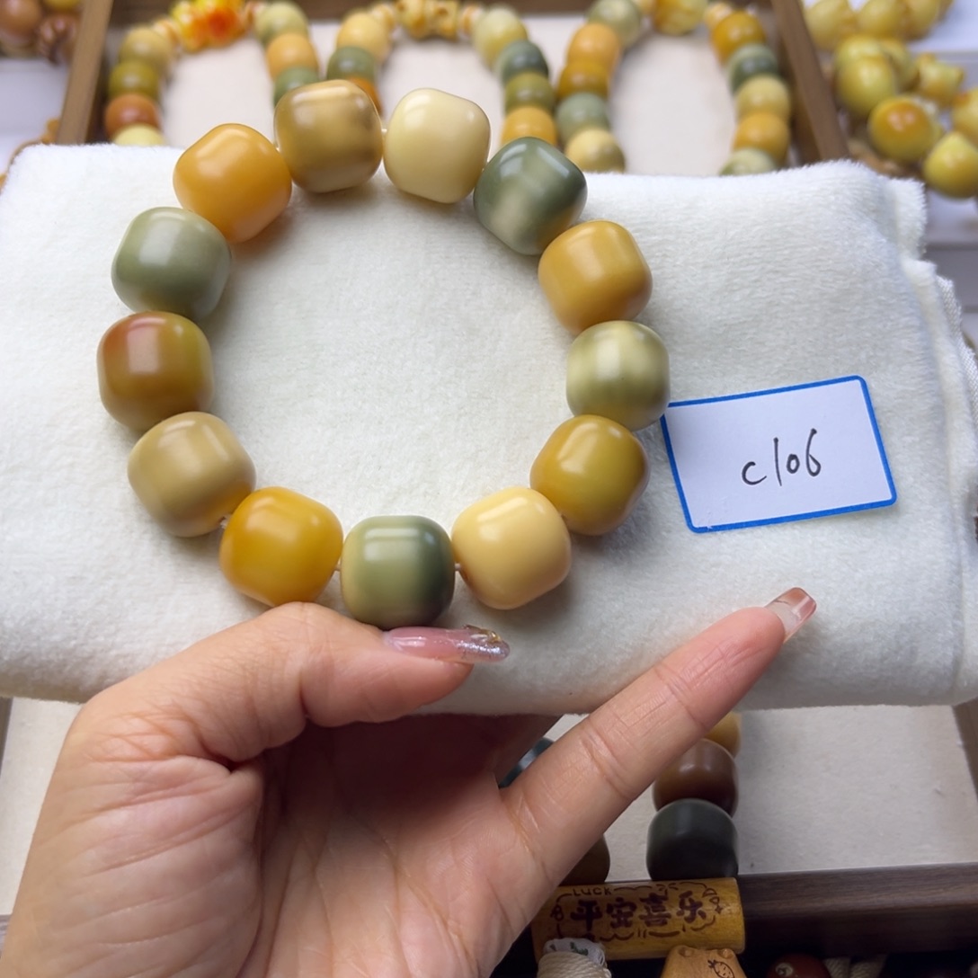 狂***歇手串菩提根/象牙果桶珠18mm微瑕疵