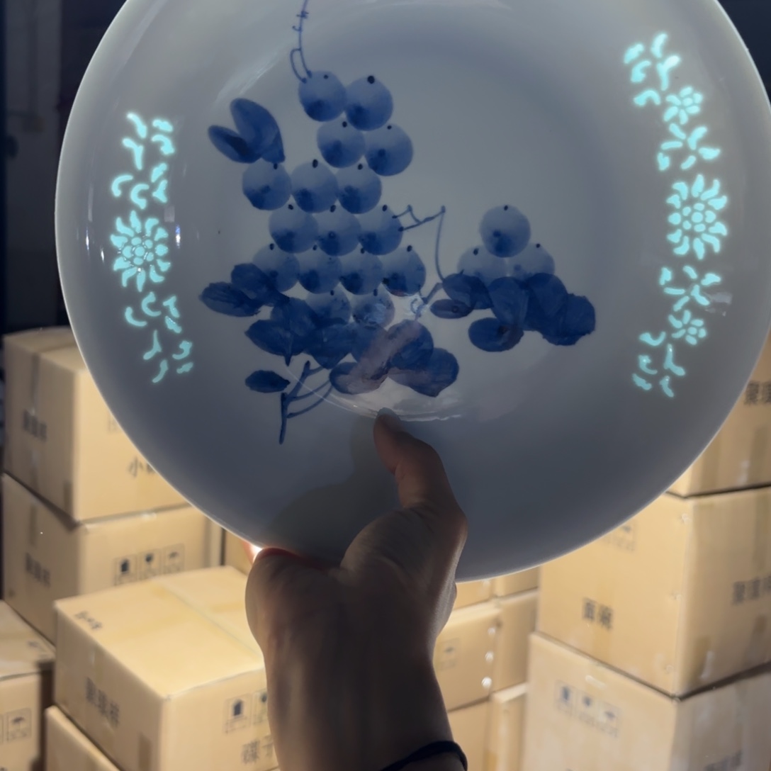 玉瓷景德镇陶瓷一个微瑕十英寸