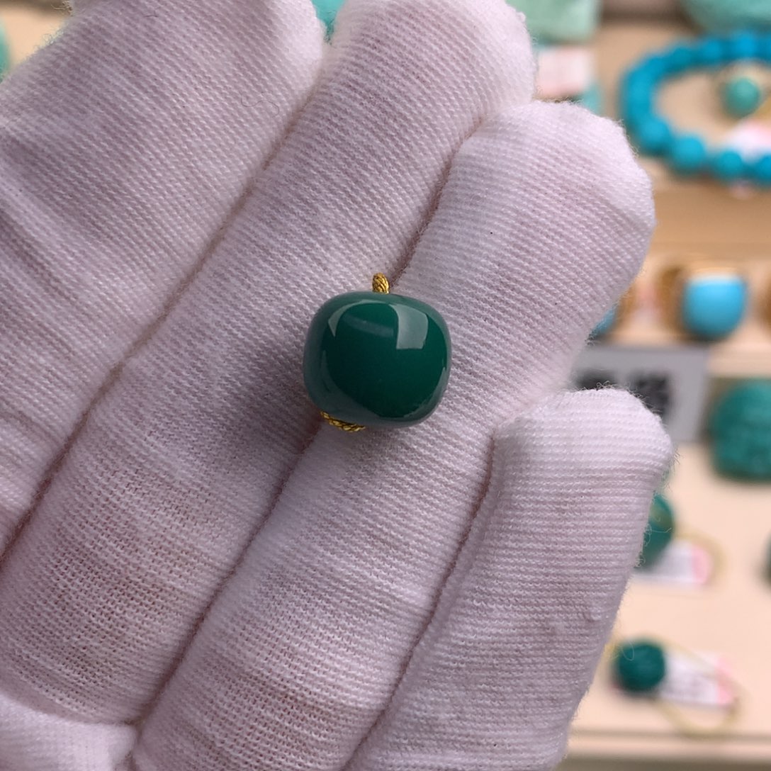 绿松石珠宝奇石未镶嵌11×10