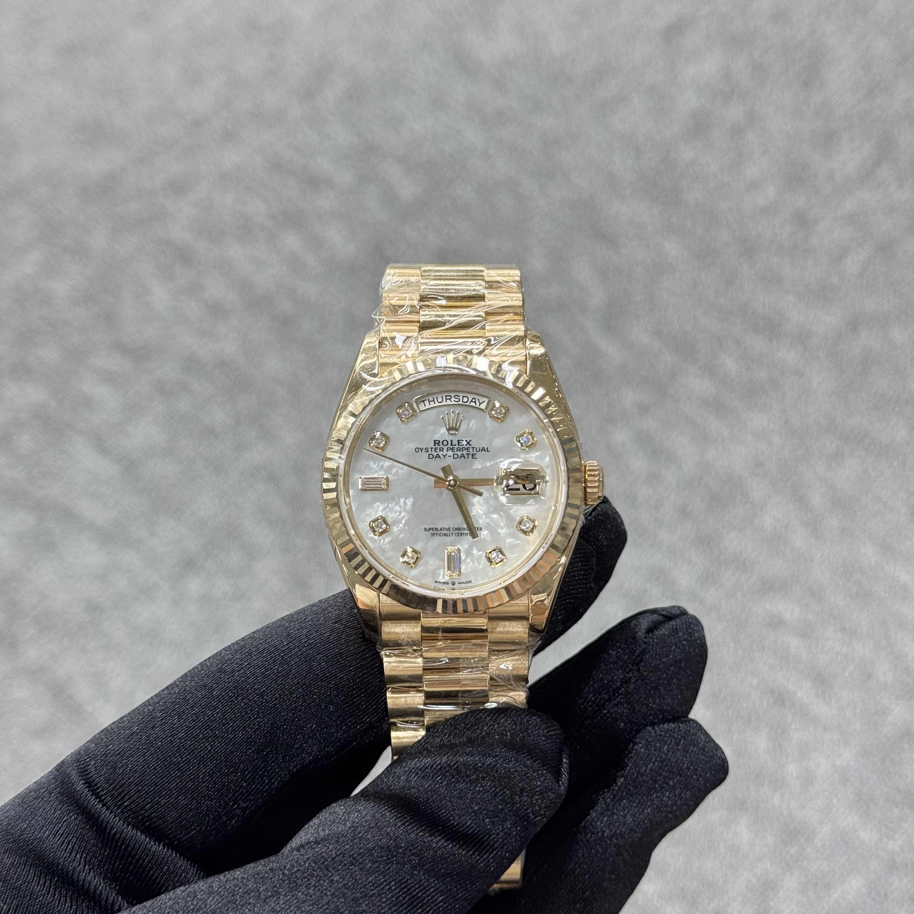 99新 Rolex/劳力士 杭邸·128238 贝母盘 单表