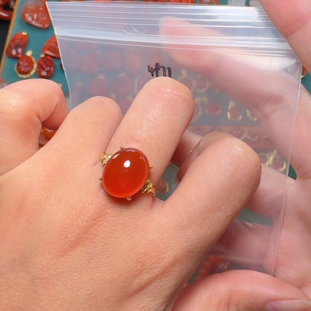 南红玛瑙南红银S925镶嵌