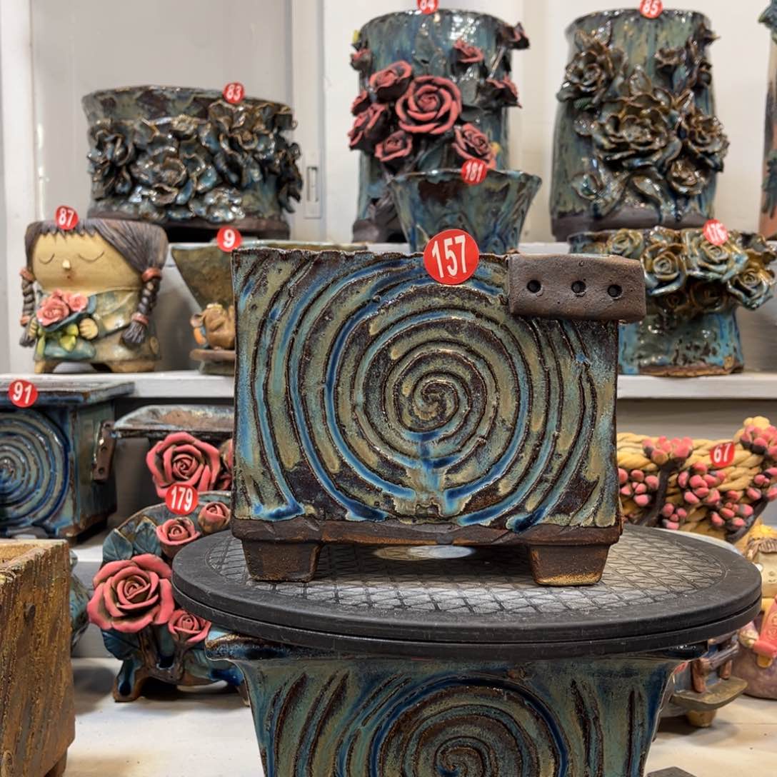 陶瓷微瑕157 号陶然花盆