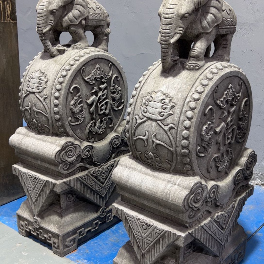 抱鼓石青石不包邮