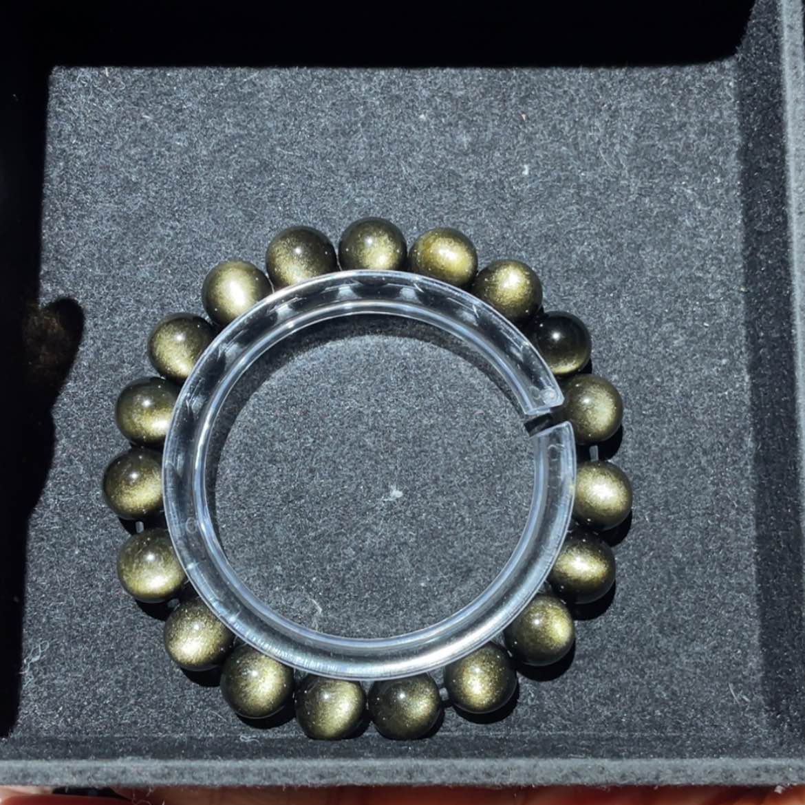 【闪购商品】未镶嵌黑曜岩手串尘*