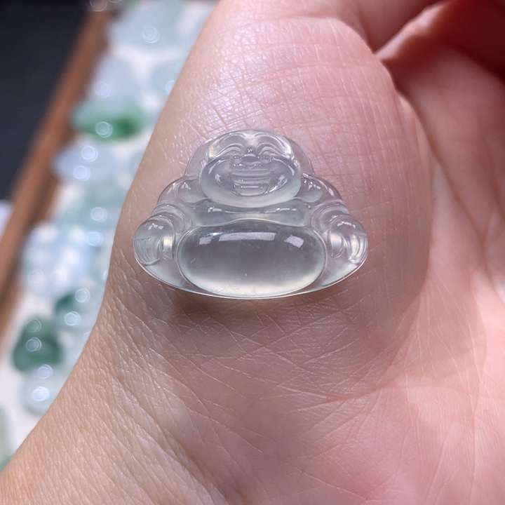 翡翠未镶嵌颈饰高冰佛公