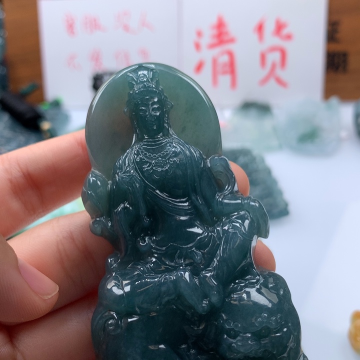 翡翠颈饰未镶嵌保真天然A货翡翠