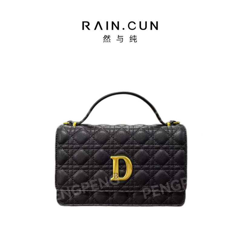 RAIN.CUN QYX-81746-复古黑 轻奢女士时尚潮流时尚斜跨包