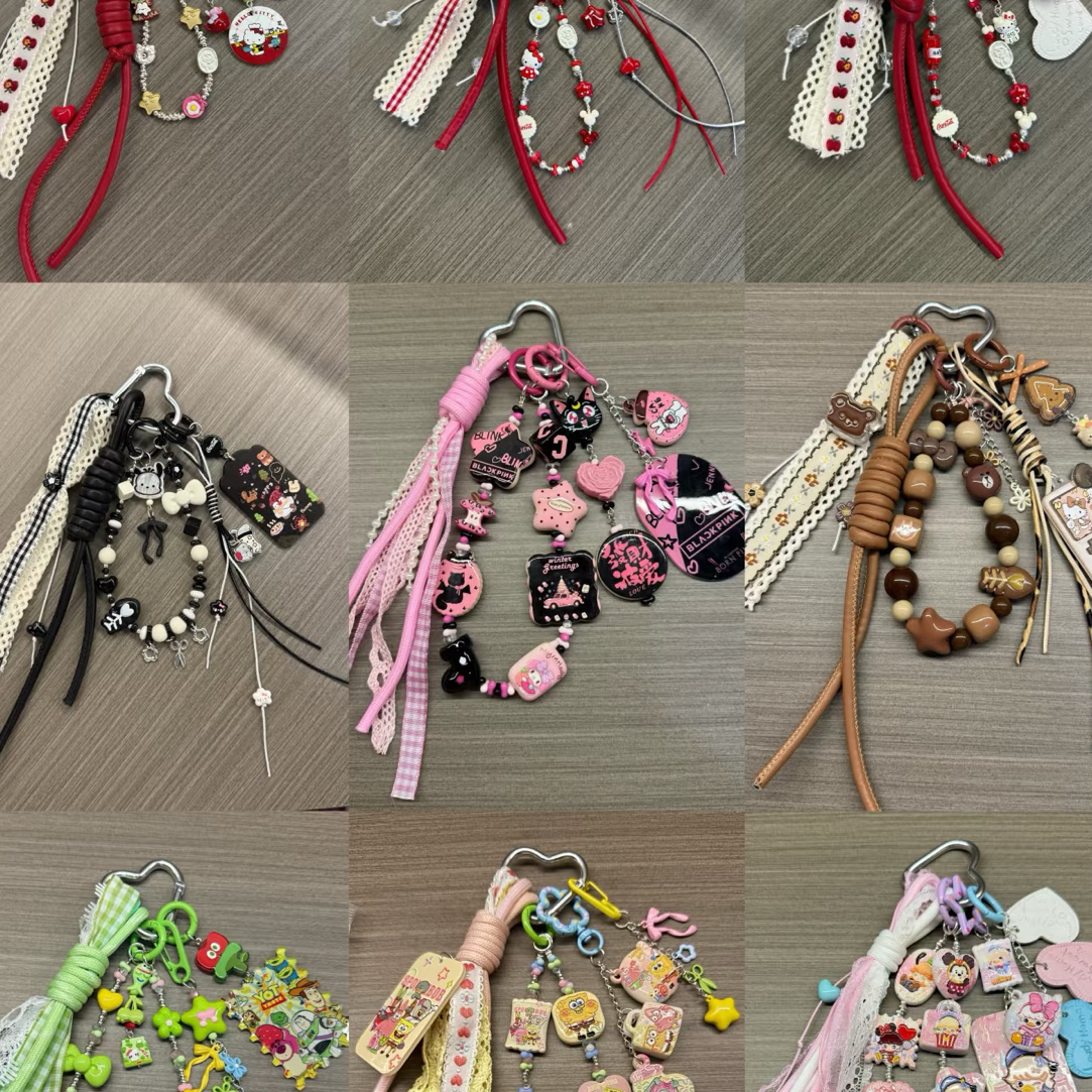 潮玩改娃萌粒钥匙扣