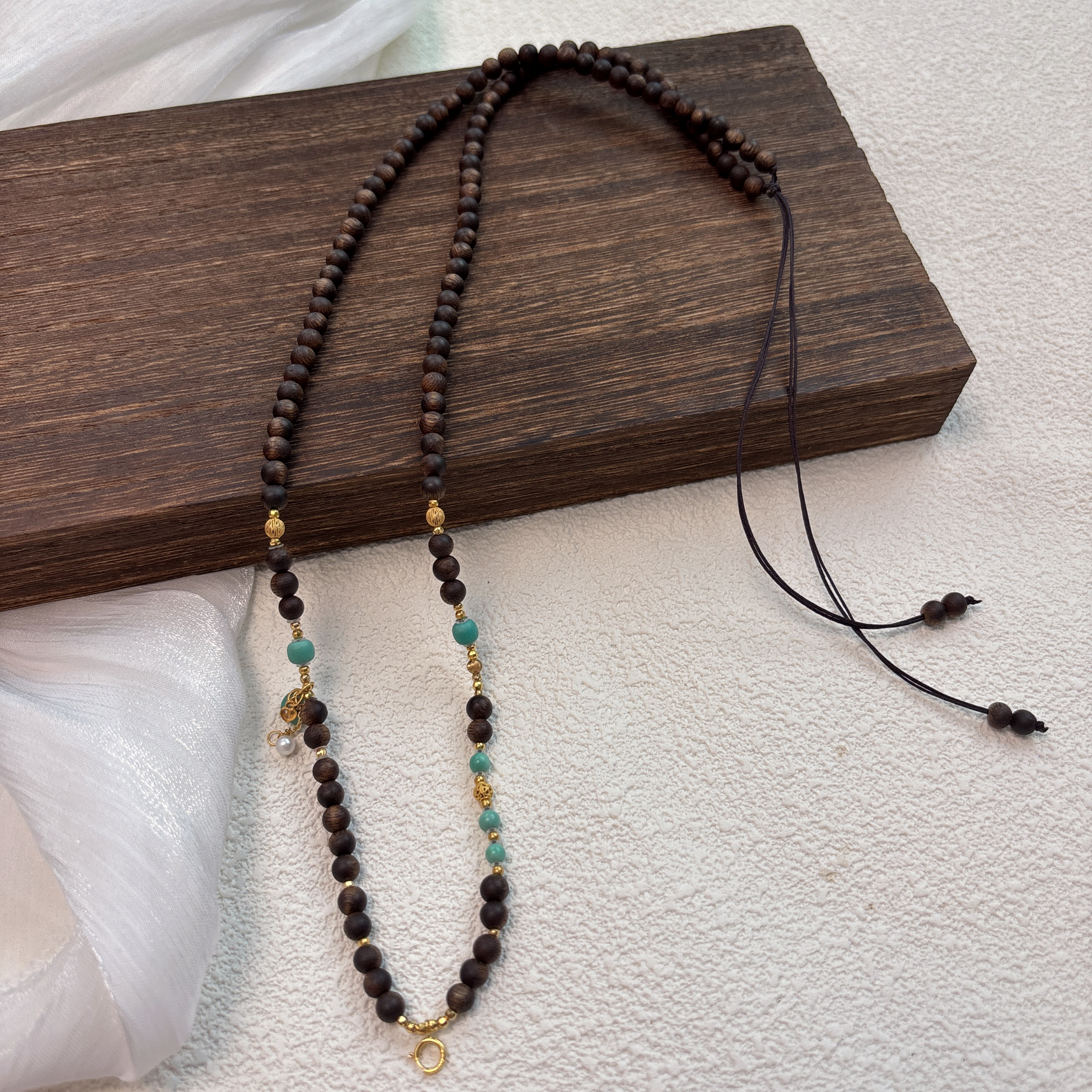 湖北天然原矿绿松石项链