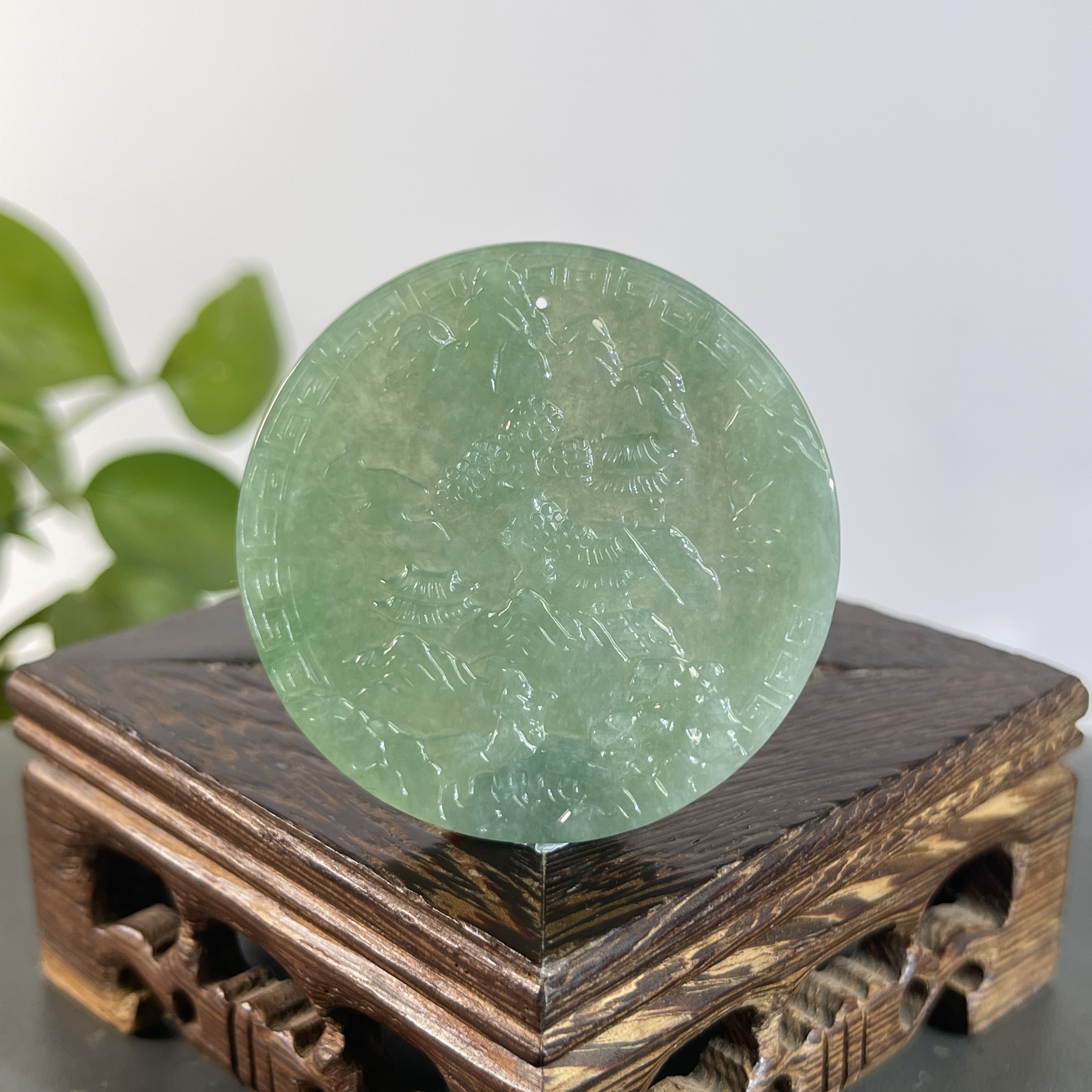 JSW23-40   天然缅甸翡翠A货  山水牌