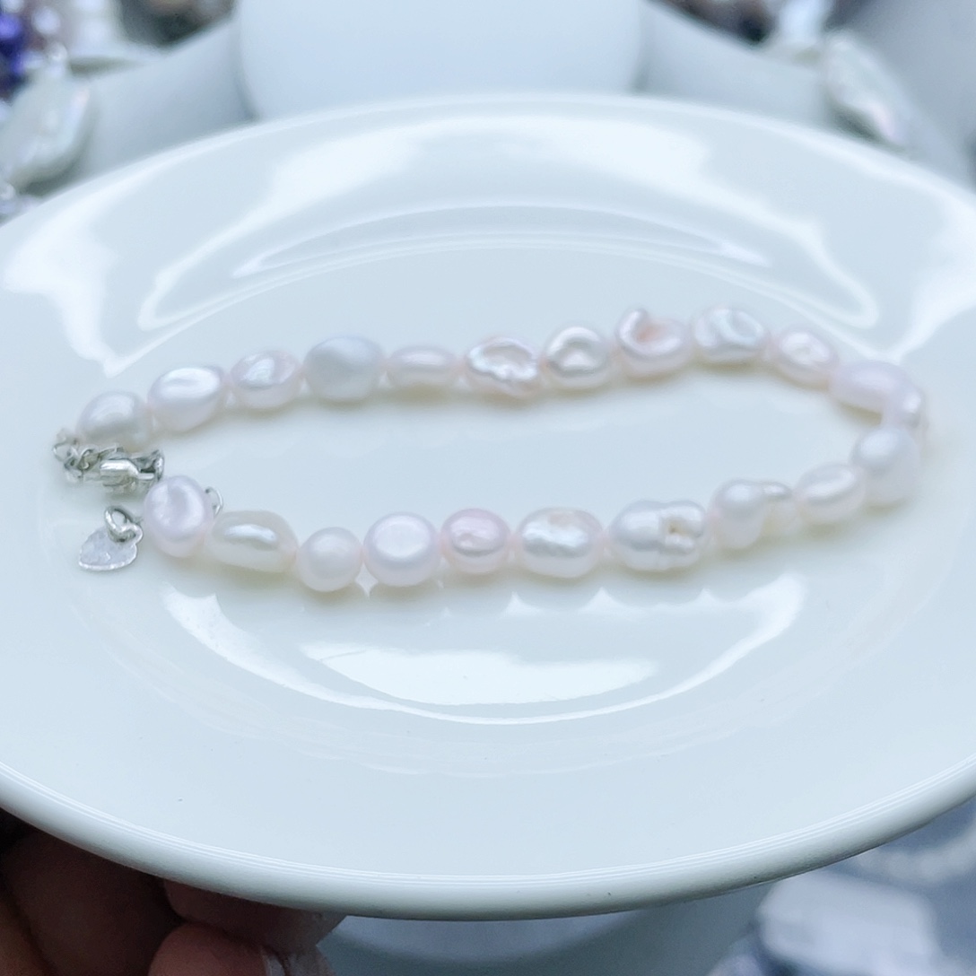 淡水珍珠颈饰钛钢