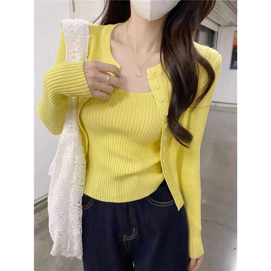 韩系纯欲辣妹风吊带背心女春季新款小众设计感宽松独特漂亮小衫