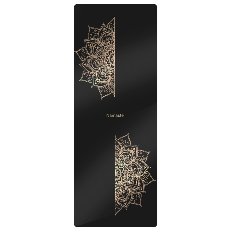 微瑕疵烫金土豪垫PU天然橡胶瑜伽垫干湿防滑专业体位高质量瑜伽垫