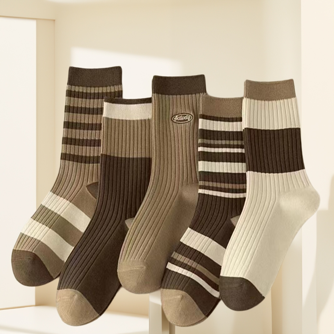 加厚防臭保暖秋冬吸汗百搭美拉德潮流必备长筒袜中筒