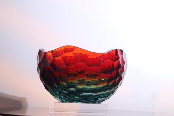 明早美学【钻面设计果碗】客厅轻奢高端水晶琉璃摆件大气创意高档