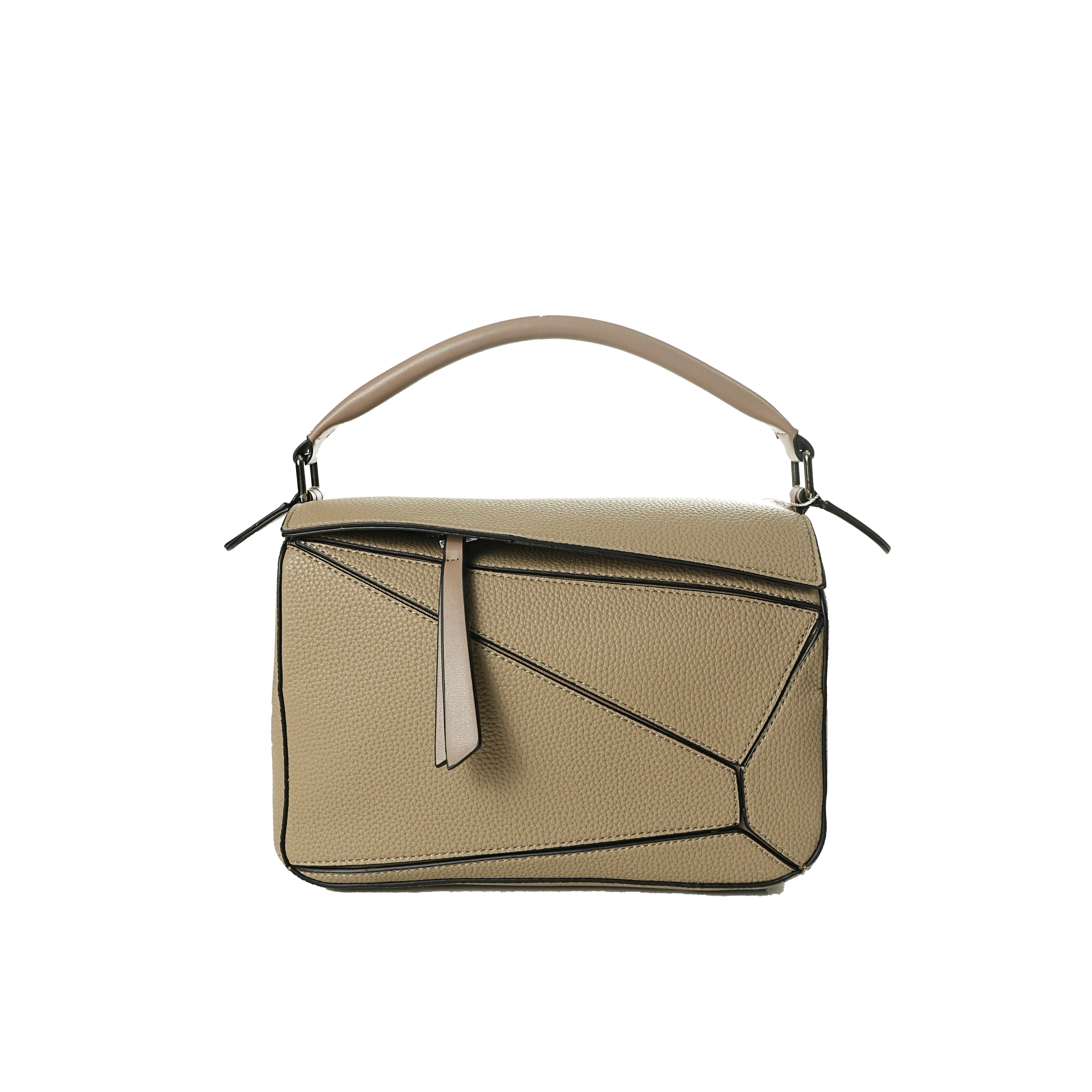 【BAONAI】真皮高定手提斜跨单肩包-IF241016-卡其色