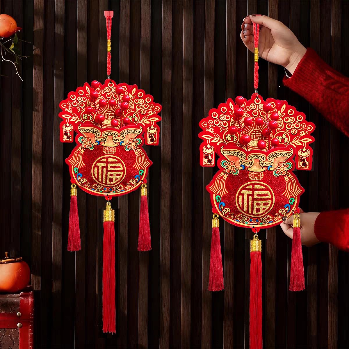 红果福袋装饰挂件乔迁装扮用品中式客厅挂饰过新年布置