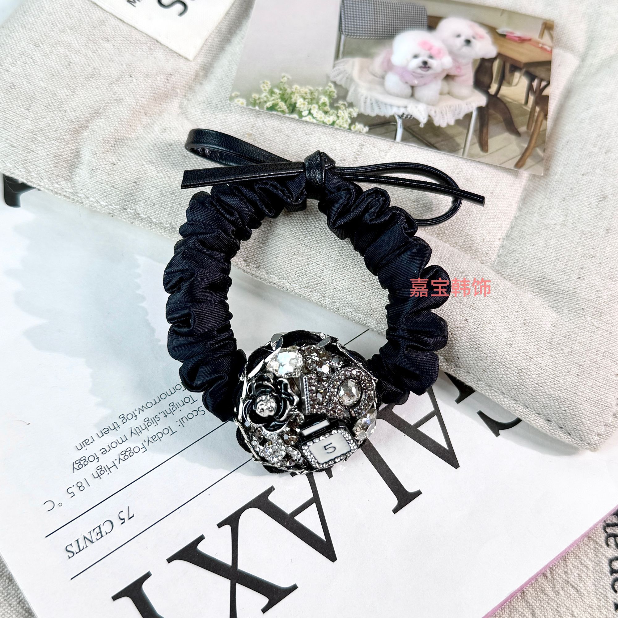 韩版原创设计气质可爱秋冬季新款秋冬季发绳高定轻奢发圈FS74