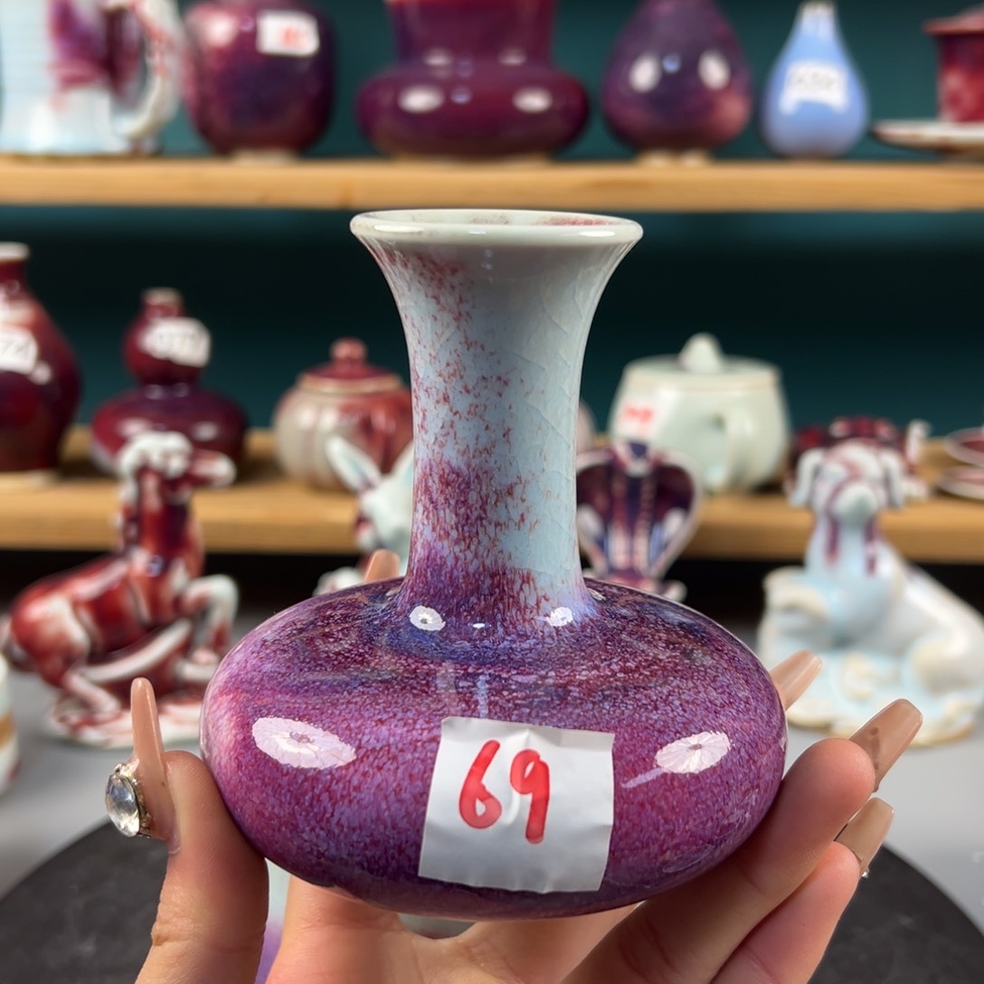 瓷片全品无暇花瓶纯手工