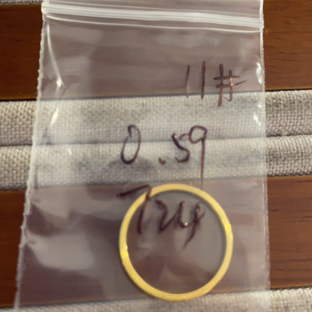 克重0.59 11号 三生三世戒指 足金999
