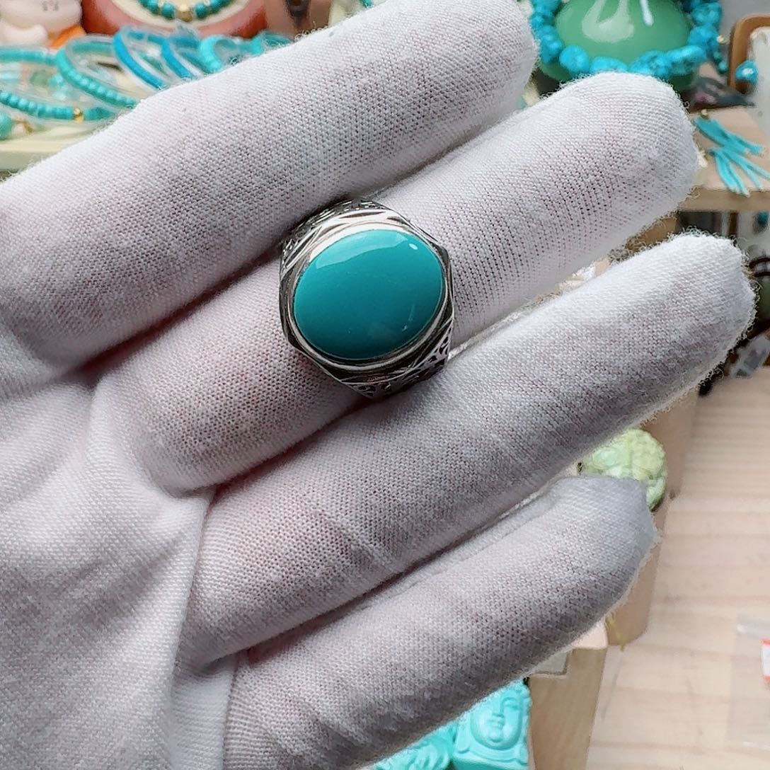 绿松石银S925镶嵌珠宝奇石