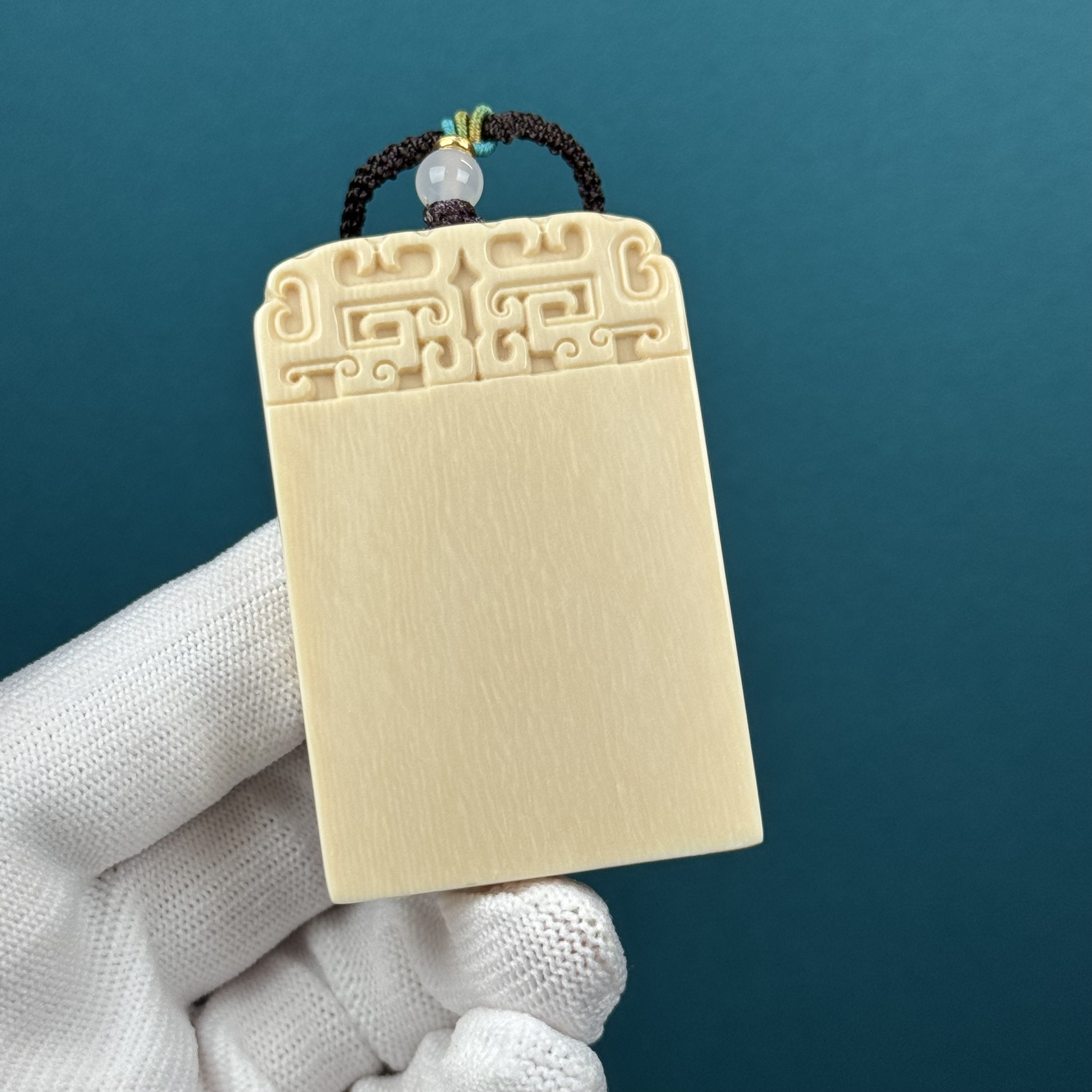 H5559天然猛犸牙 精工461无事牌 平安牌吊坠牌 支持鉴定