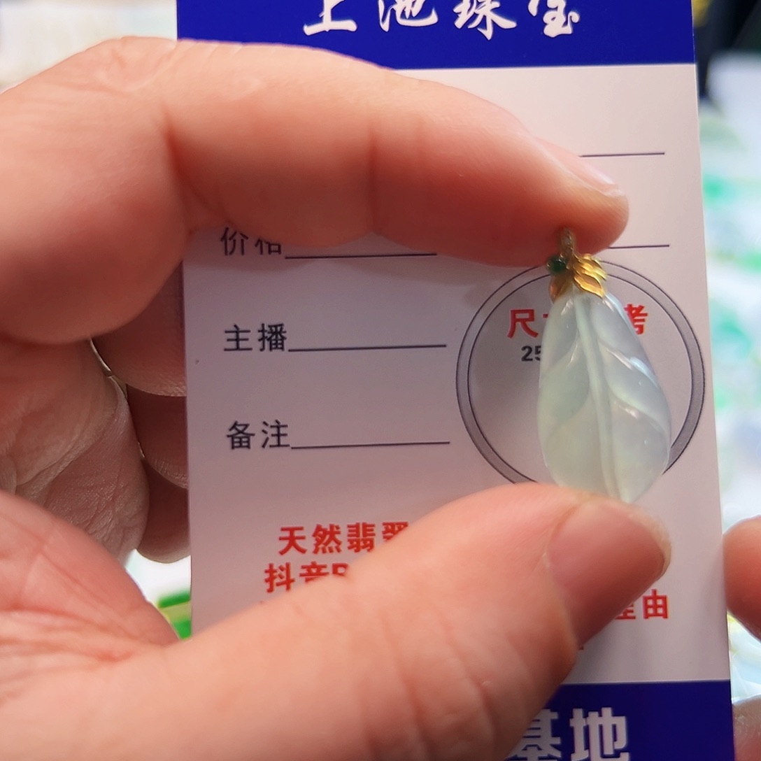 翡翠项链18K金镶嵌勇****吧翡翠