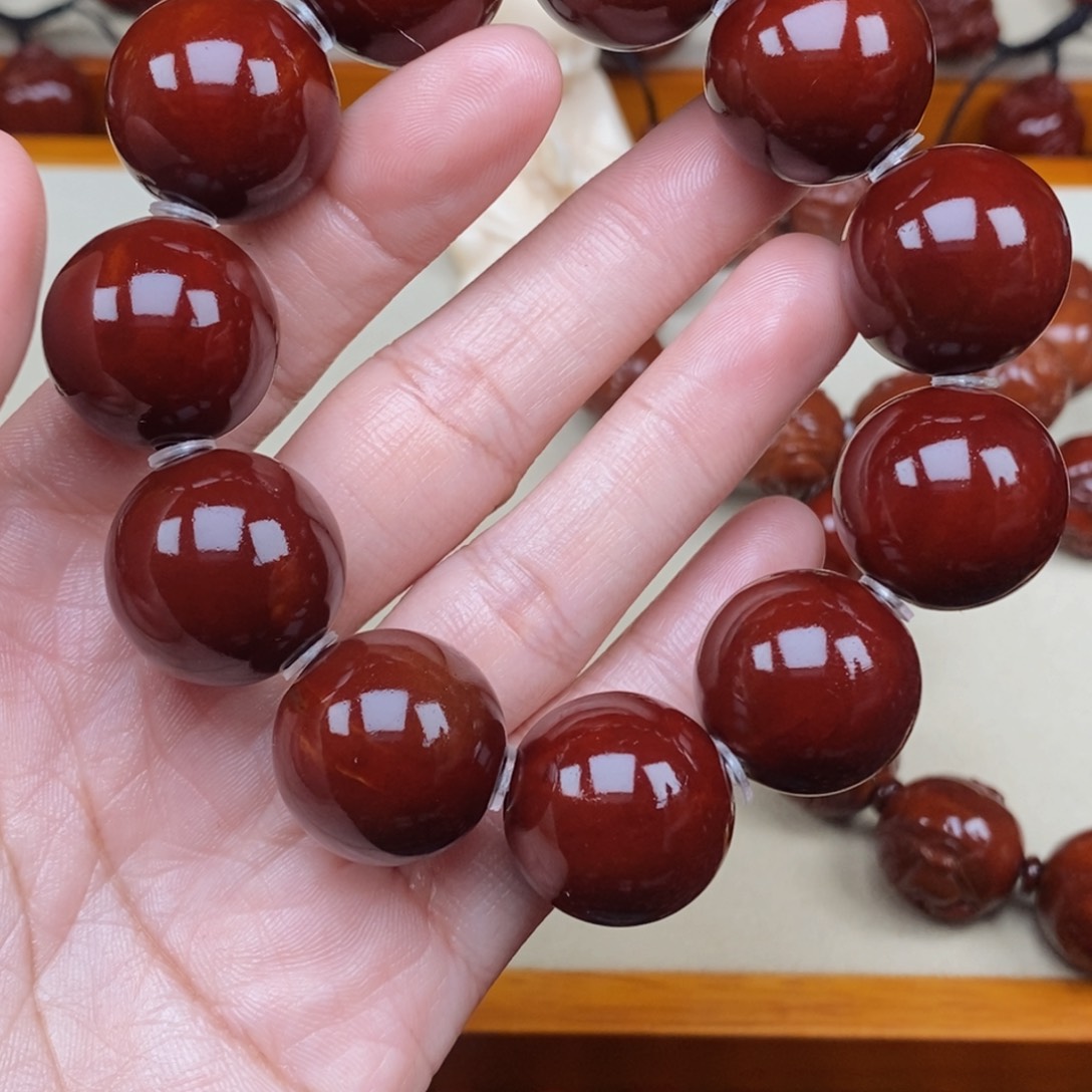 橄榄核吊坠旧****间光珠光珠
