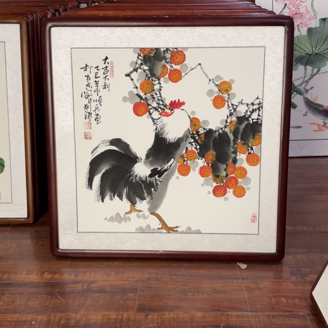 国画带框尺寸63*63厘米