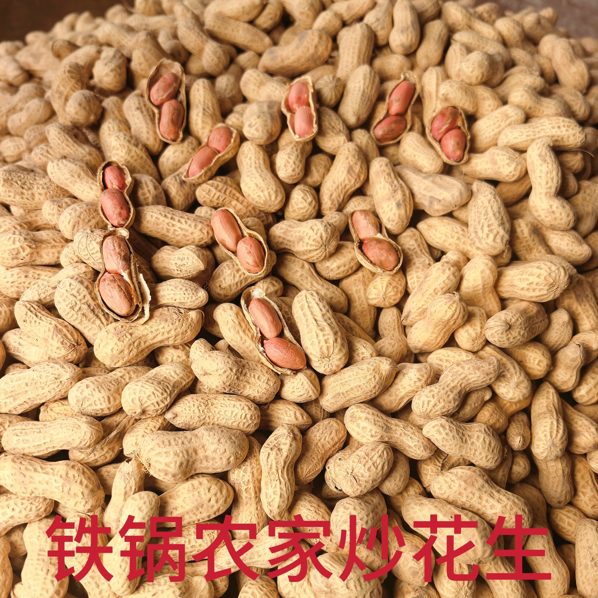 柴火铁锅干炒原味天府三号小颗粒花生2025年新货炒花生零食