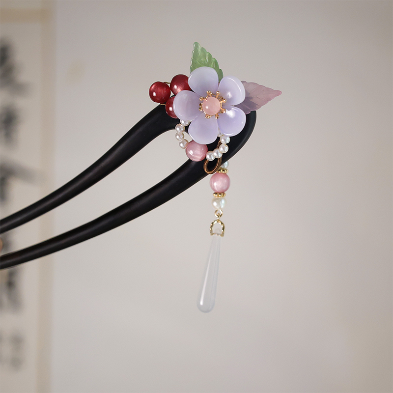 【浮生】野莓U钗手工复古日常簪发盘发簪