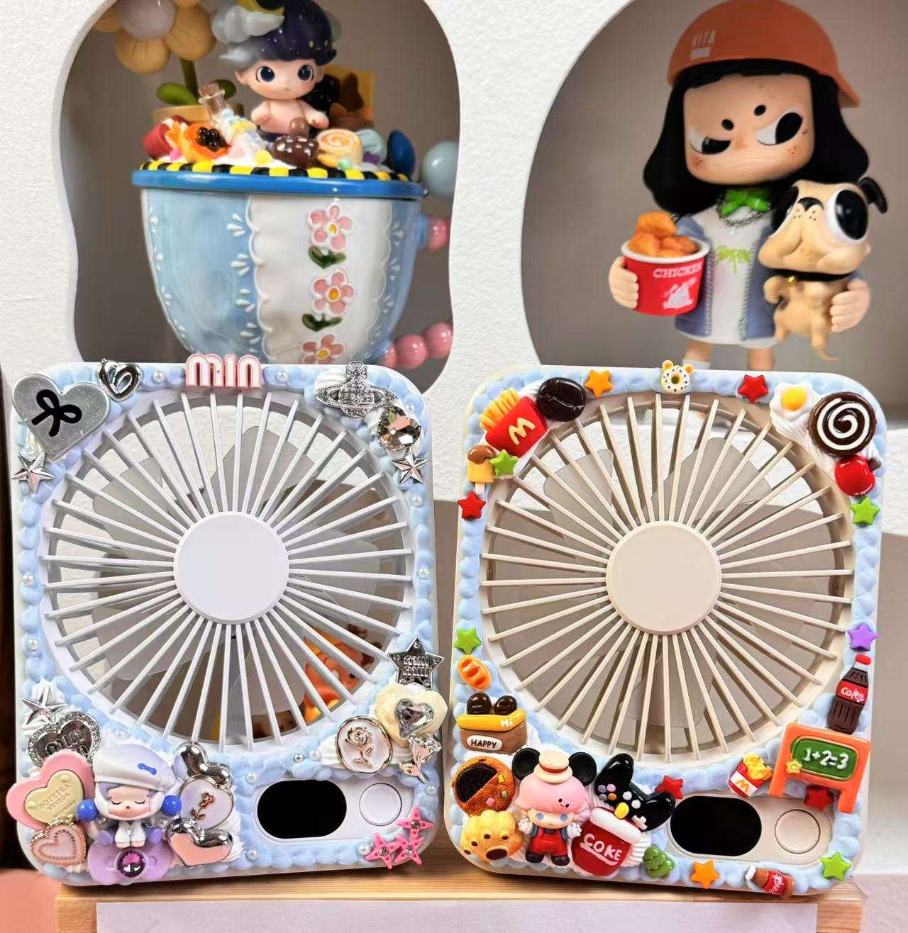 DIY风扇正品萌粒手作摆件