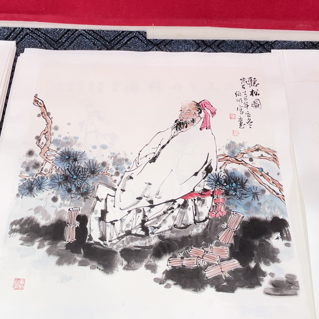 国画四尺斗方人物