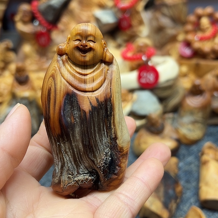 柏木太行崖柏手把摆件
