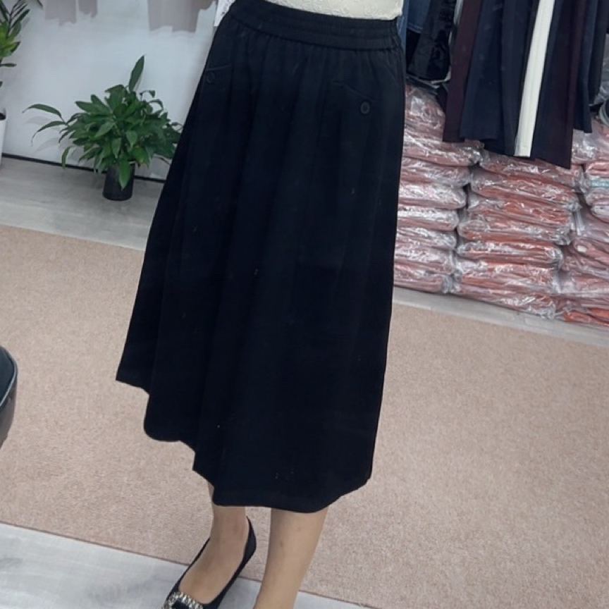 高腰显瘦薄款赫本风夏季中长A字半身裙百搭藏肉