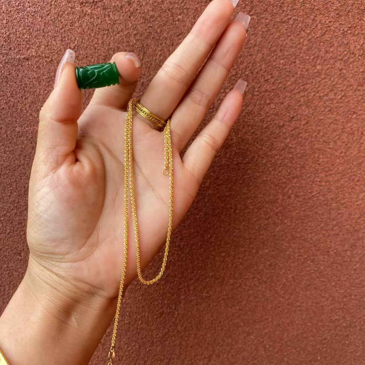 链子足银 281精工毛毛虫项链