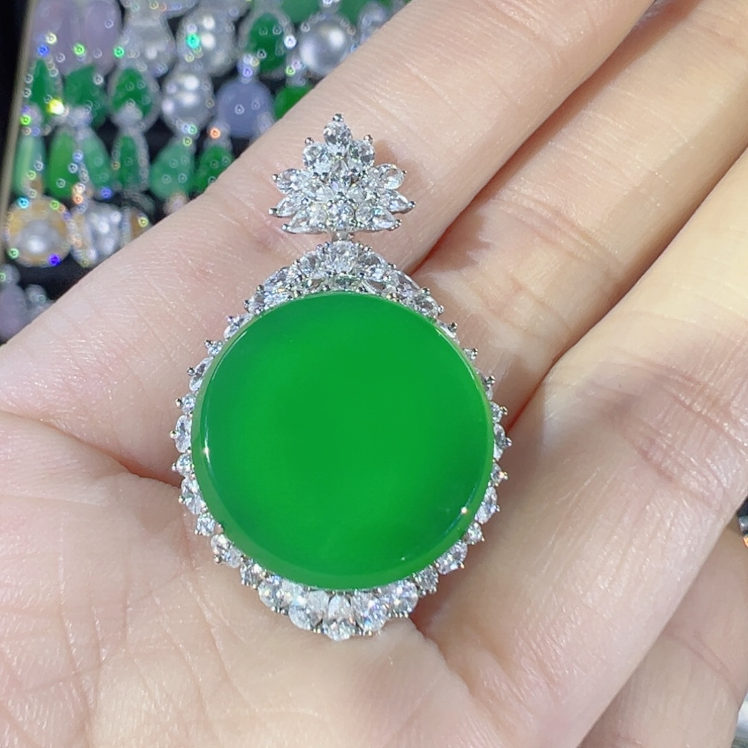 玛瑙/玉髓银S925镶嵌颈饰