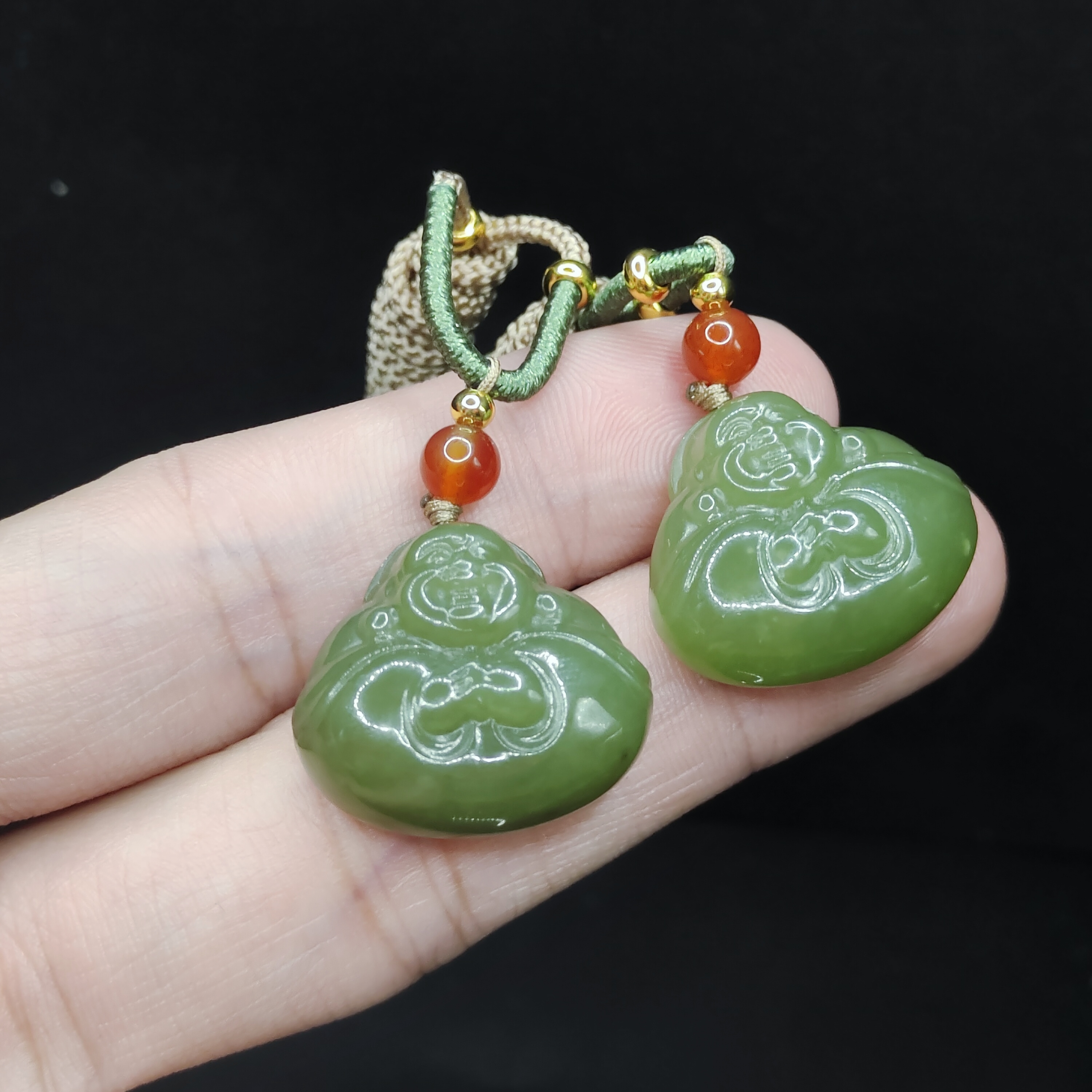 【老三珠宝】和田玉佛公吊坠赠绳子CP4【多样性发其一】约20-22-9mm