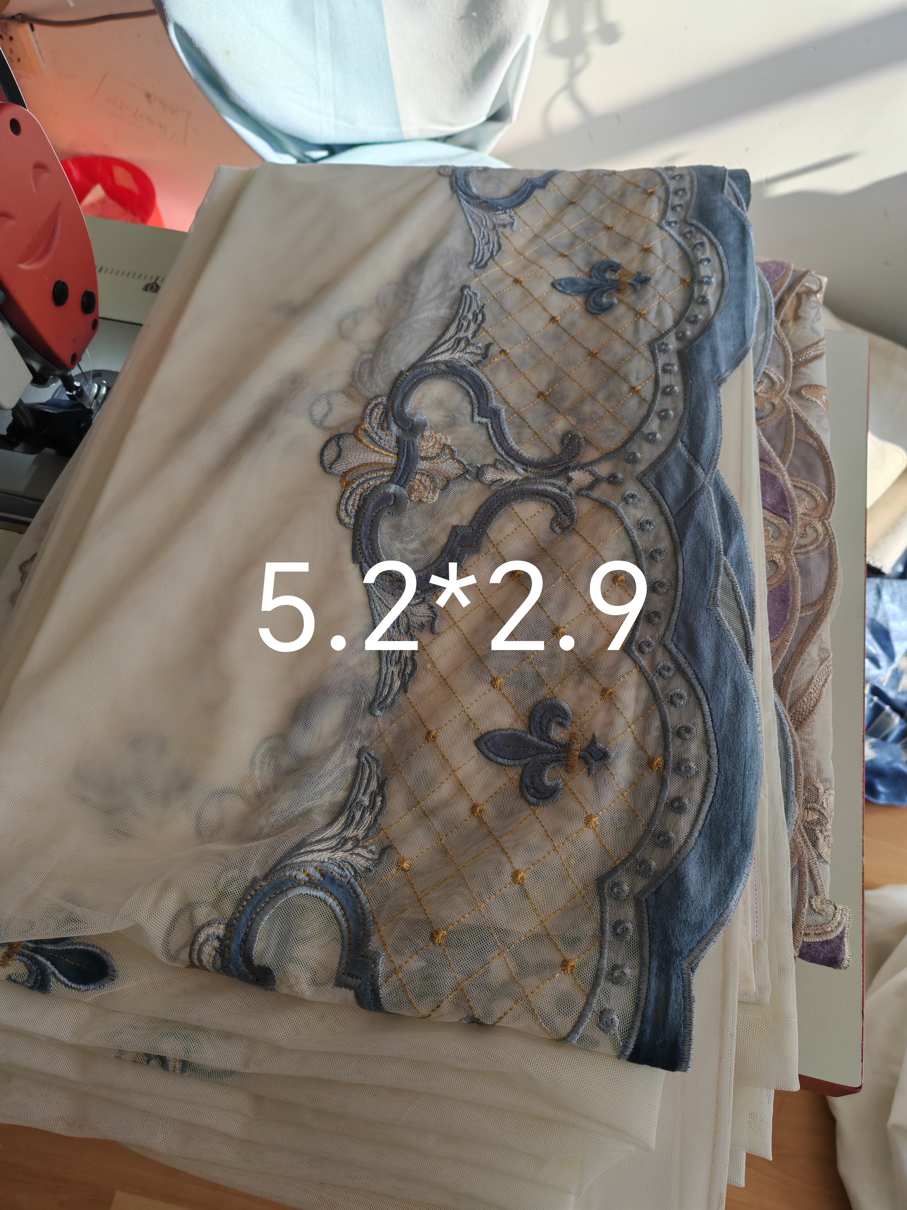 阳台纱客厅纱卧室纱高档刺绣窗帘